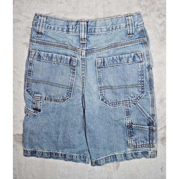 Old Navy Y2K Vintage Painter's Carpenter Jorts BOYS Denim Shorts Grunge SIZE 8 - Picture 5 of 9